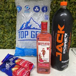 imagem do produto Combo Gin Beefeater Pink 750ml c/ Energético Jack Power 2L