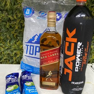 imagem do produto Combo Whisky Red Label 1L c/ Energético Jack Power 2 L