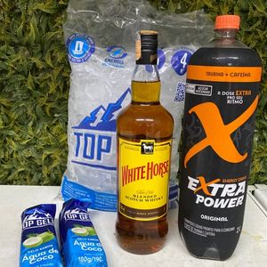 imagem do produto Combo Whisky White Horse 1L c/ Energético Extra Power 2L