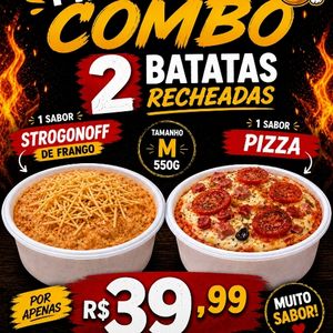 imagem do produto Combo Casal batatas recheadas tamanho M (550g)