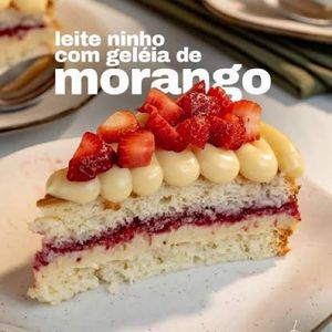 imagem do produto Bolo ninho C/ geleia de morango!