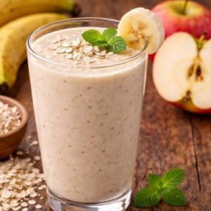 imagem do produto Vitamina, aveia, maçã, banana, abacate. 