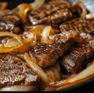 imagem do produto Marmitex P de bife acompanhamentos do Dia