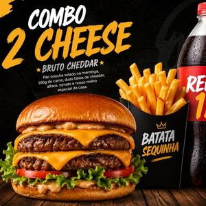 imagem do produto 2 CHEESE + BATATA + REFRI 1L