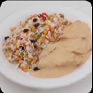 imagem do produto Frango ao molho branco com arroz à grega