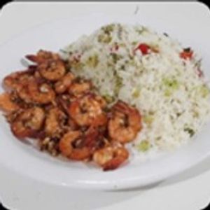 imagem do produto Camarão alho e óleo com arroz de brócolis
