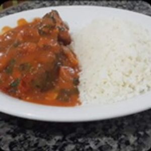 imagem do produto Salmão ao molho de camarão com arroz