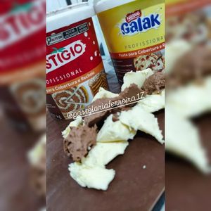 imagem do produto Massa chocolate 🍫 : prestígio & chocolate galak branco