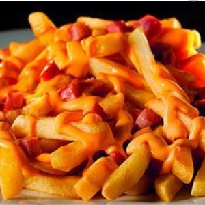 imagem do produto Fritas com cheddar e bacon 