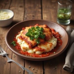 imagem do produto Frango à Pamediana com purê de batata inglesa