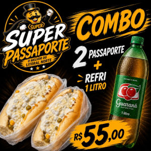 imagem do produto 2 Passaportes + Refrigerante de 1lt