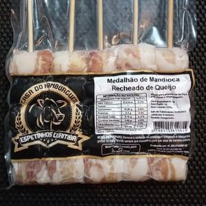 imagem do produto Pacote Espetinho Medalhão Aipim c/ Bacon 500G