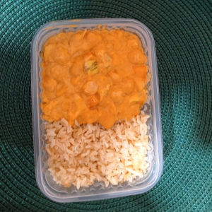 imagem do produto Arroz integral + strogonoff de grão de bico com legumes e cogumelos