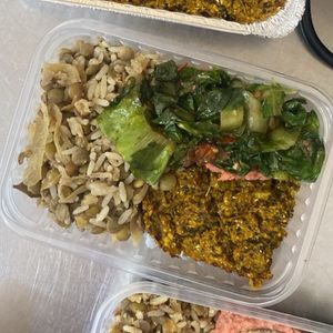 imagem do produto Mjadra + kibe de abóbora com quinoa + escarola