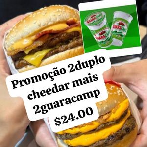imagem do produto 2 duplo cheedar com Guaravita
