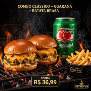 imagem do produto 2 CLÁSSICO+ PORÇÃO DE BATATA+ GUARANÁ ANTÁRTICA LATA 350ML