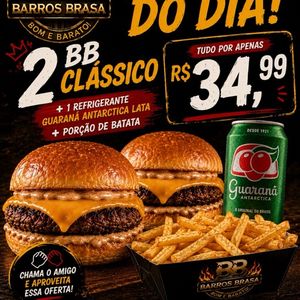 imagem do produto 2 CLÁSSICO+ PORÇÃO DE BATATA+ GUARANÁ ANTÁRTICA LATA 350ML
