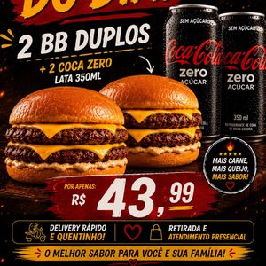 imagem do produto 2 BB Duplo + 2 Coca Zero Lata