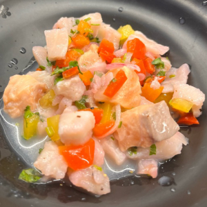 imagem do produto ceviche de salmao e tilápia