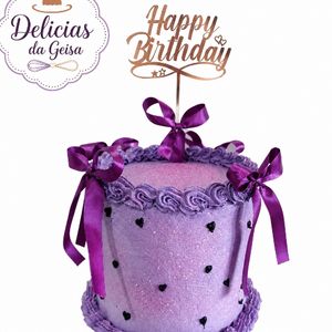 imagem do produto Bolo temático tamanho 15 fatias decoração simples