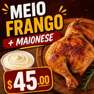 imagem do produto Meio frango assado + maionese de legumes 