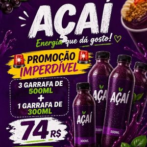 imagem do produto Promoção 3 garrafa de 500ml + 1 garrafa de 300ml 