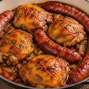 imagem do produto Sobre coxa com linguiça assado 