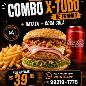 imagem do produto COMBO INDIVIDUAL FRANGO. 1 X TUDO FRANGO+ BATATA P + GUARAVITA
