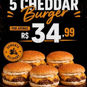 imagem do produto PROMO X 5 CHEDDAR BURGUER