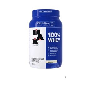 imagem do produto 100% WHEY POTE BAUNILHA MAX TITANIUM