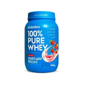 imagem do produto 100% PURE WHEY POTE MORANGO PROBIOTICA
