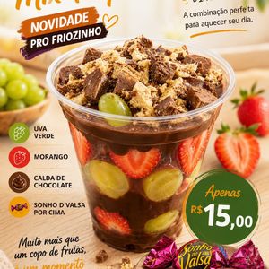 imagem do produto COPO DE FRUTAS COM GANACHE DE CHOCOLATE