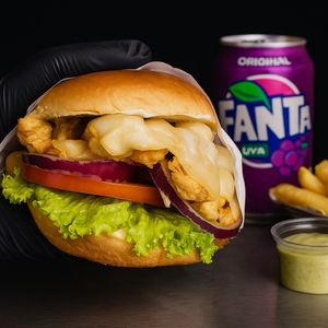 imagem do produto Hambúrguer de frango +Batata frita