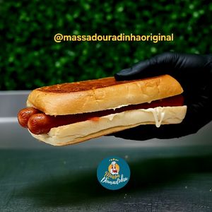 imagem do produto Cachorro quente triplo em pão de xis+ Lata de refri grátis - Promo 🌭