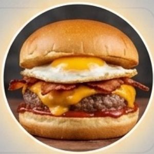 imagem do produto (Genipabu) Pão brioche macio, hambúrguer suculento de 100g de maminha , cheddar derretido, fatias crocantes de bacon, e a maionese especial da casa.