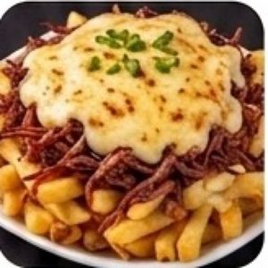 imagem do produto BATATA GOURMET 200g ( 1 ) Batata , carne do sol , catupiry por cima 
