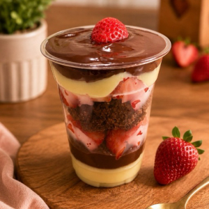 imagem do produto Copo de Brownie de Morango 