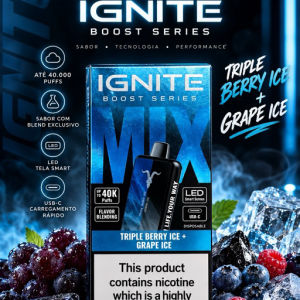 imagem do produto IGNITE MIX 40K - TRIPLE BERRY ICE + GRAPE ICE