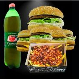 imagem do produto COMBO 7 : TURBO BIG (5 Big + 1 Barca + 1 Refrigerante 1,5 L)