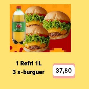 imagem do produto 3 x-burguer/ Refri 1Lt