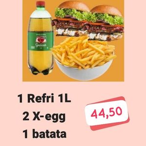 imagem do produto  2 x-egg/ batata P/ Refri 1Lt