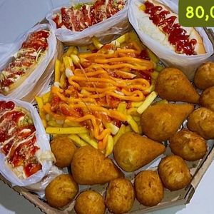 imagem do produto 4 Hot Simples/ 4 Coxinha/ 10 Bolinhos/ Batata P