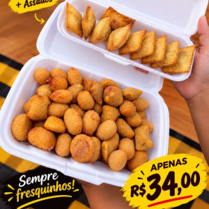 imagem do produto 10 pastel + 50 salgadinhos fritos 