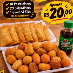 imagem do produto 10 Pastelzinho + 20 Salgadinhos + 1 guaraná Kids 125ml 