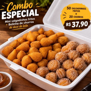 imagem do produto 50 SALGADINHOS FRITOS + 20 CHURROS