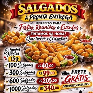 imagem do produto Salgados misto 20gramas 