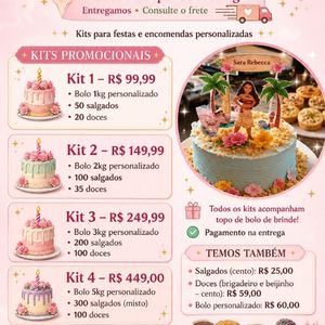imagem do produto Kit 4 topo de bolo incluso 