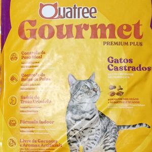 imagem do produto RAÇÃO QUATREE GOURMET PREMIUM PLUS GATOS CASTRADO 10.1KG
