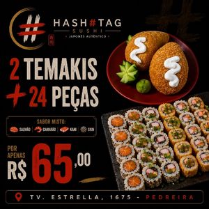 imagem do produto 2 hot temaki misto 24 hot sushi misto 