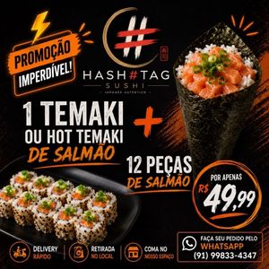 imagem do produto 1 Hot Temaki de salmão + 12 peças hot de salmão 
